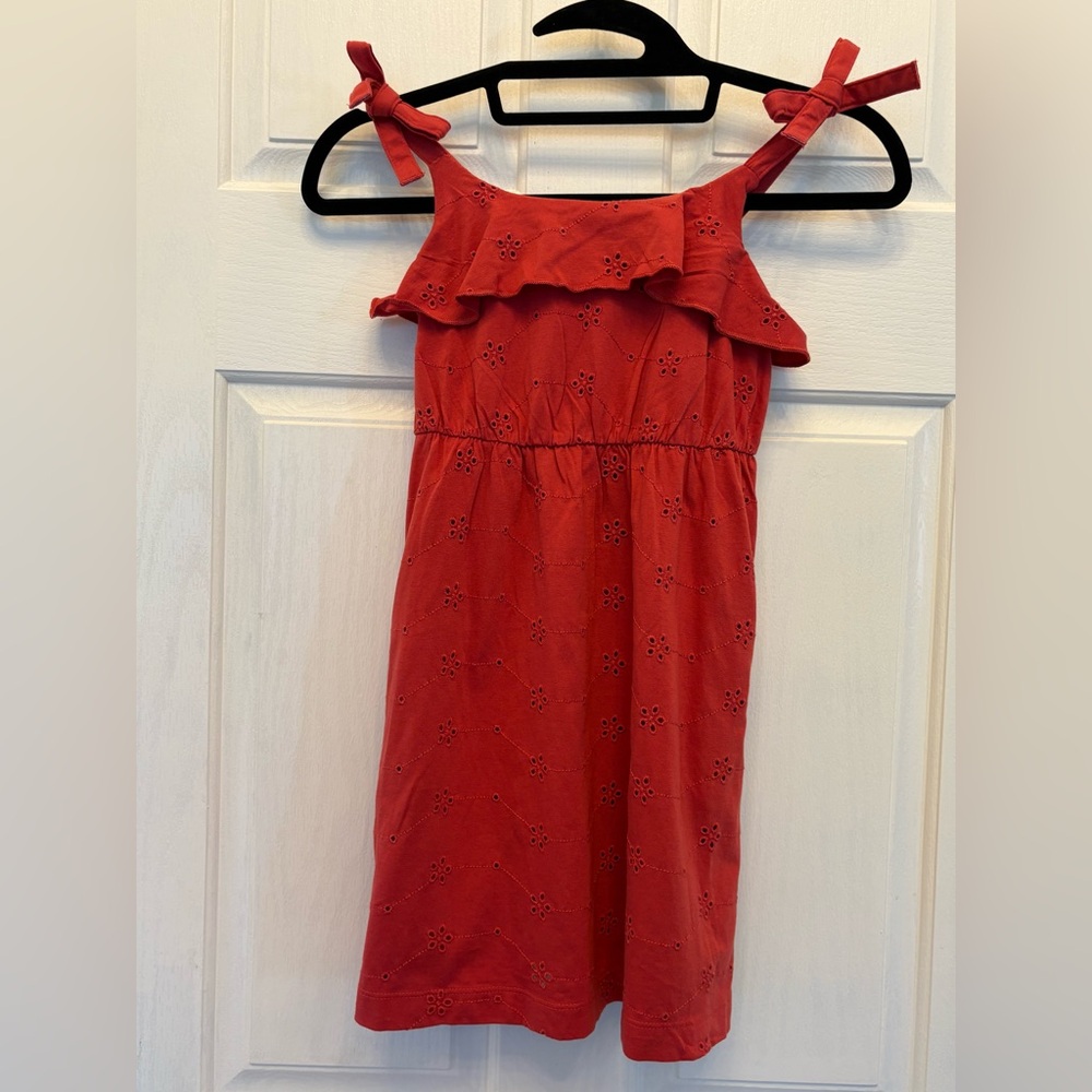 NWT Cat & Jack burnt orange Eyelet Dress Girls’ size 6/7